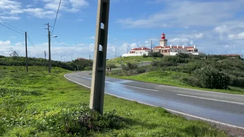 Cabo da Roca is a cape which forms the westernmost point Stock Footage 237341566