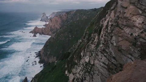 Cabo da Roca cliff Stock Footage 131597090