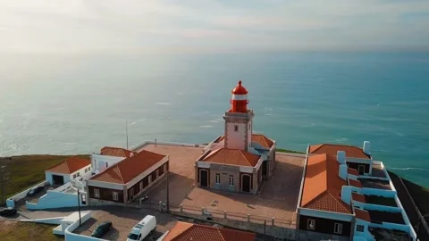 Cabo Da Roca Lighthouse Complex At Atlantic Coast Stock Footage 172316158