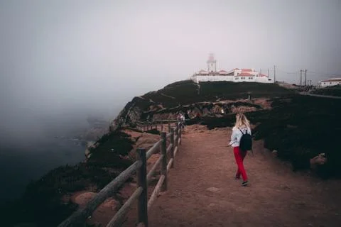 Cabo da Roca lighthouse Stock Photos