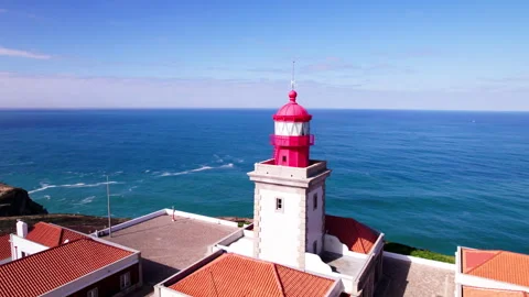  Cabo da Roca Lighthouse, Portugal Stock Footage 243191844