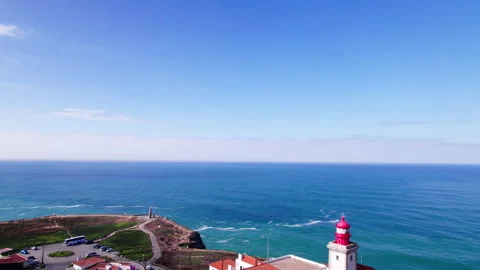  Cabo da Roca Lighthouse, Portugal Stock Footage 243192480