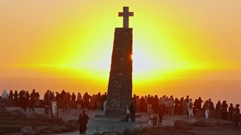 Cabo da Roca, Portugal, 25 February 2025: Which is the extreme western point of Stock Footage 311251007