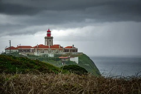 Cabo da Roca under the storm Stock Photos