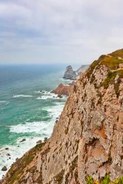 Cabo da Roca, the wester point of Europe, Portugal Stock Photos