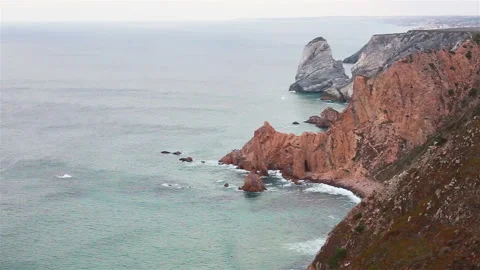 Cabo da Roca, the western point of Europe, Portugal Stock Footage 120115747