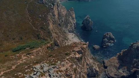 Cabo da Roca The westernmost point in Europe Stock Footage 76353258