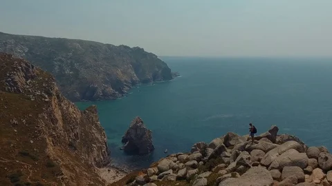 Cabo da Roca The westernmost point in Europe Stock Footage 76353261