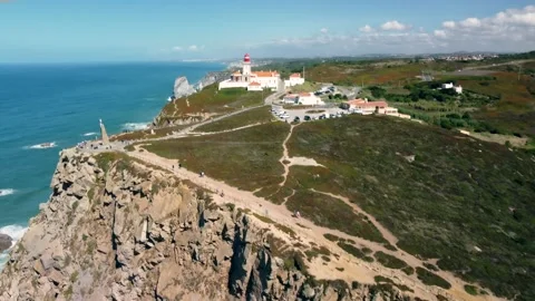 Cabo da Roca - westernmost point of the mainland of the European continent No.4 Video stock 166917796