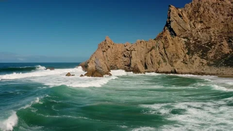 Cabo da Roca - the westernmost point of the mainland of the European continen Video stock 167224708