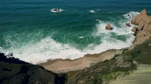 Cabo da Roca - the westernmost point of the mainland of the European continen Video stock 167224761
