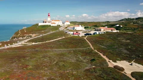Cabo da Roca - the westernmost point of the mainland of the European continen Video stock 167224773