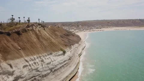 Cabo de Sao Braz - Luanda - Angola. Aerial view of the coast. Video stock 107408418