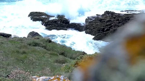 Cabo Home Cangas do Morrazo Sea and Ship Stock Footage 79152552