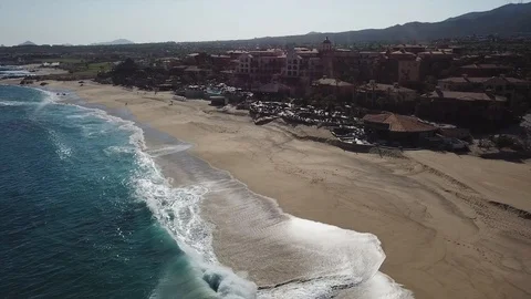 Cabo Mexico Gulf Waves Top Down Stock Footage 99150064