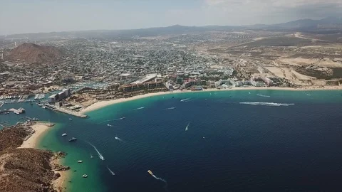 Cabo Mexico Gulf Waves Top Down Stock Footage 99150791