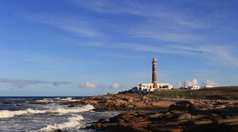 Cabo Polonio Lighthouse Stock Footage 55084854
