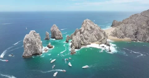 Cabo San Lucas Arch Land Ends Stock Footage 240683098