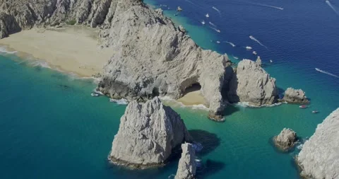 Cabo San Lucas Cliffs drone shot Stock Footage 277433840