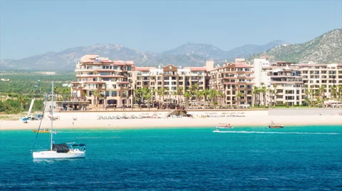 Cabo San Lucas Mexico Beachfront Resort Stock Footage 61006695