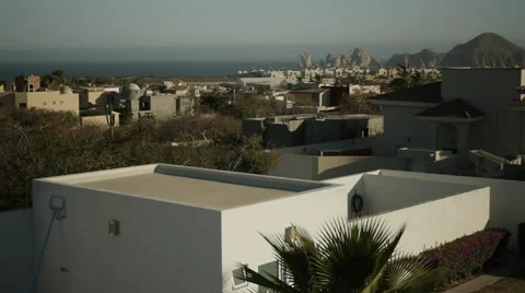 Cabo San Lucas suburb rooftops Stock Footage 45502410