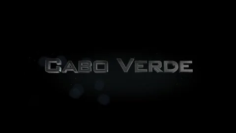 Cabo Verde 3D title word made with metal animation text on transparent black Stock Footage 255742654