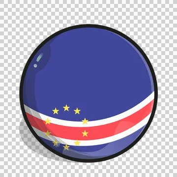 Cabo verde Circular Representation of the Flag of the Republic of Cabo Verde 库存插图
