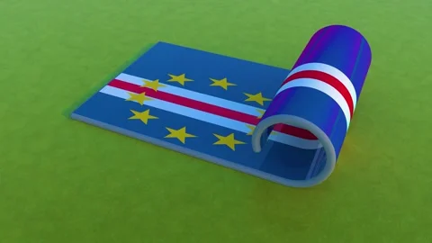 Cabo Verde Flag Stock Footage 261199588