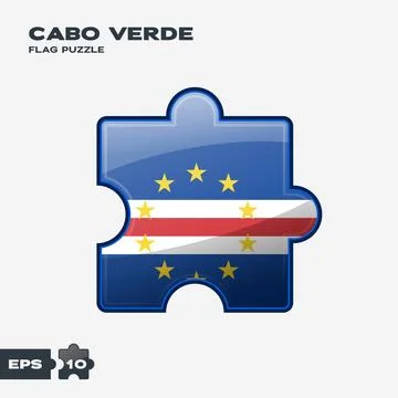 Cabo Verde Flag Puzzle Stock Illustration