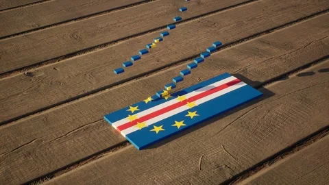 Cabo Verde Flag - Slow Motion Stock Footage 318724459
