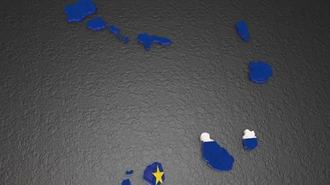 Cabo Verde map 3d. 3d map of Cabo Verde. Stock Footage 271557214