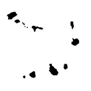 Cabo Verde map - filled hand-drawn map Stock Illustration
