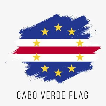 Cabo Verde Vector Flag. Cabo Verde Flag for Independence Day Stock Illustration