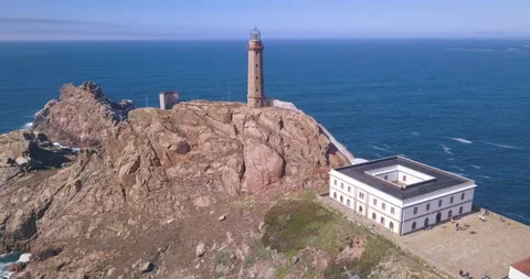 Cabo Vilán Aerial - Reverse Dolly Tilt Видео 138034061