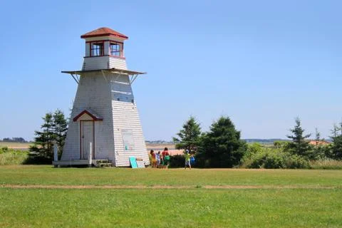 Cabot Beach lighthouse Foto stock