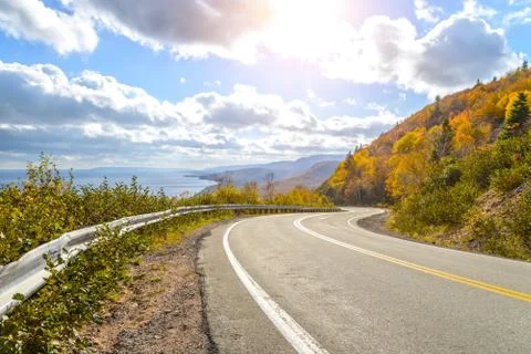 Cabot trail highway Stock Photos