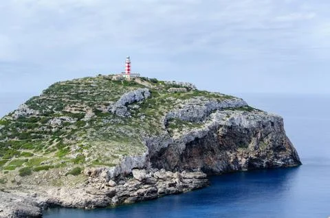 Cabrera island lighthouse. Stock Photos