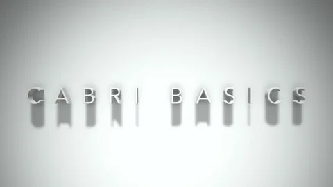 Cabri basics 3D title animation white text on a white background Stock Footage 299646204