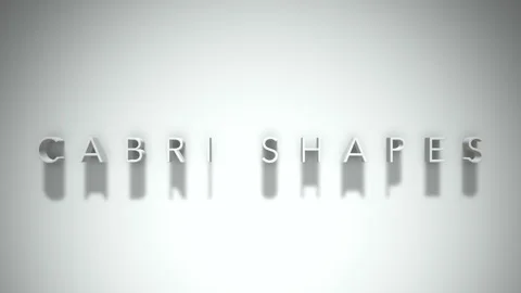Cabri shapes 3D title animation white text on a white background Stock Footage 299646198