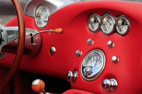 Cabriolet car interior Stock Photos