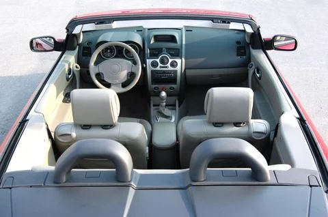 Cabriolet, convertible, side view Stock Photos