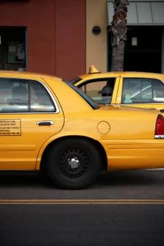 Cabs in the city Stock Photos