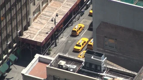 Cabs in the street Stock Footage 99772060