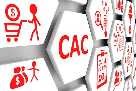 CAC concept cell background 3d illustration Stock Illustration