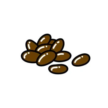 Cacao beans doodle icon, vector illustration Stock Illustration