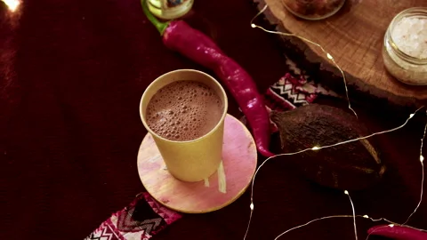 Cacao hot chocolate Video stock 192249333