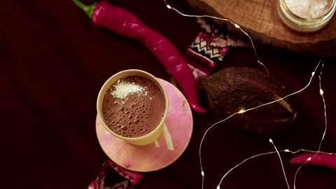 Cacao hot chocolate Video stock 192249923