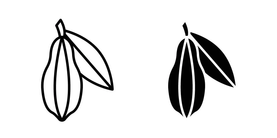 Cacao Icon design. Simple Vector illustrations.. Stock-Illustration