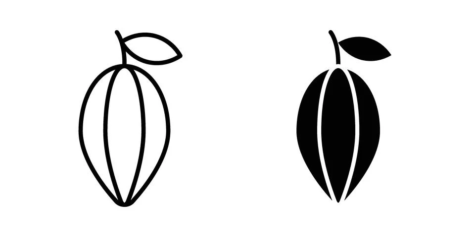 Cacao Icon set, collection of vector icons Stock-Illustration
