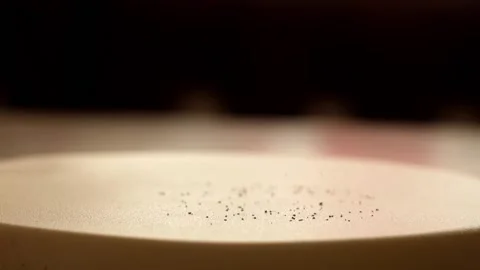 Cacao powder falling down in slowmotion on white cake Stock Footage 157055718